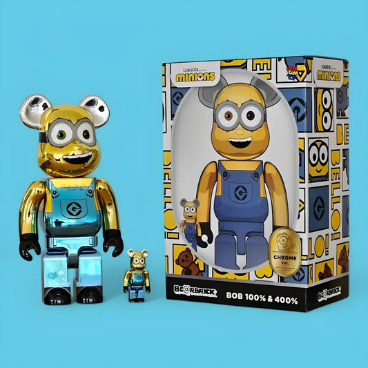 Bearbrick Bob Chrome Version mit Verpackung