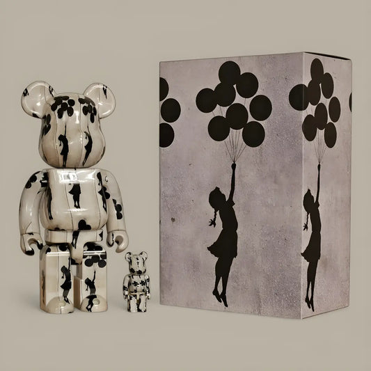 Bearbrick Brandalism 'Flying Balloons Girl' 100%+400% mit Verpackung