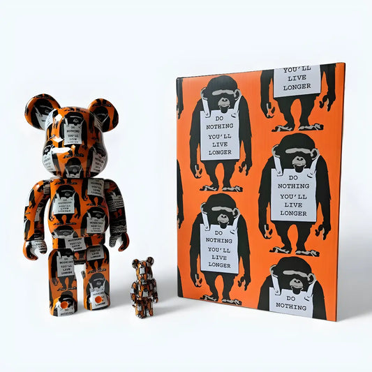 Bearbrick Brandalism 'Monkey Sign' 100%+400% mit Verpackung
