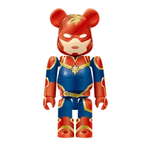 Bearbrick Happy Kuji 'MARVEL' (2021) - 12 Captain Marvel 100% Herstellerbild