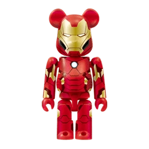 Bearbrick Happy Kuji 'MARVEL' (2021) - 1 Iron Man 100% Herstellerbild