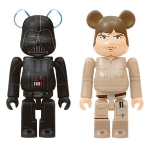 Bearbrick Happy Kuji 'Star Wars' (2017) - 35 Darth Vader & Luke Skywalker 100% Herstellerbild