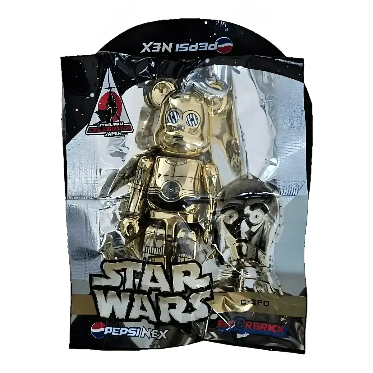Bearbrick PEPSI.NEX × Star Wars - C-3PO 70% in der Verpackung