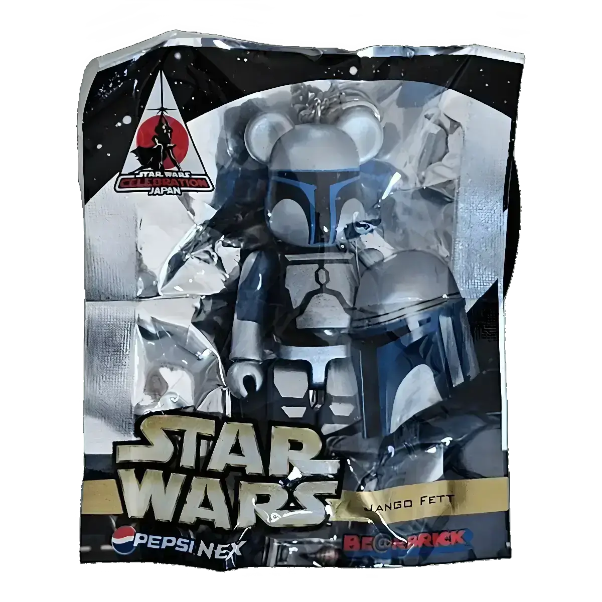 Bearbrick PEPSI.NEX × Star Wars - Jango Fett 70% in der Verpackung