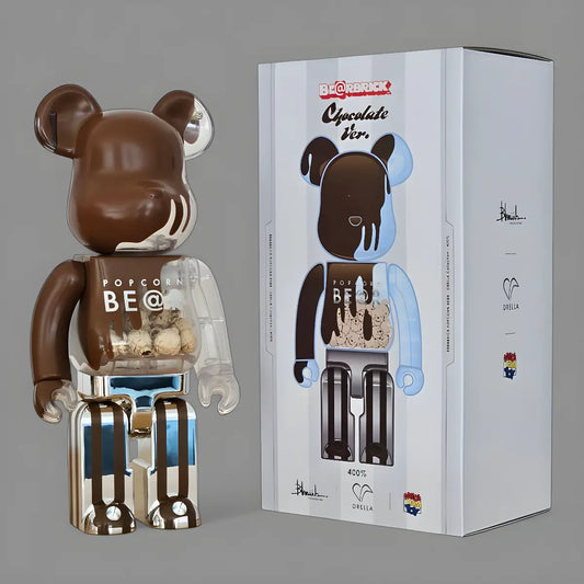 Bearbrick Popcorn Bear Chocolate Version 400% mit Verpackung