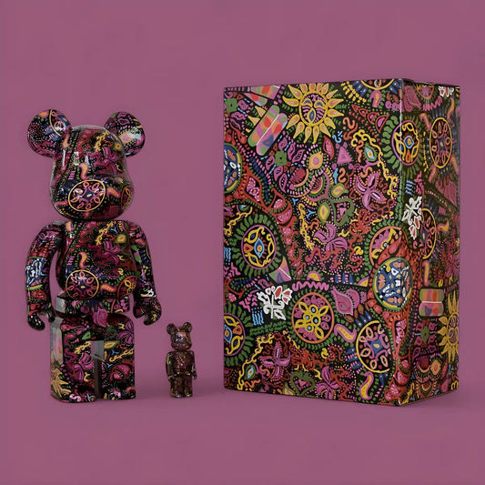 Bearbrick Psychedelic Paisley 100%+400% mit Verpackung