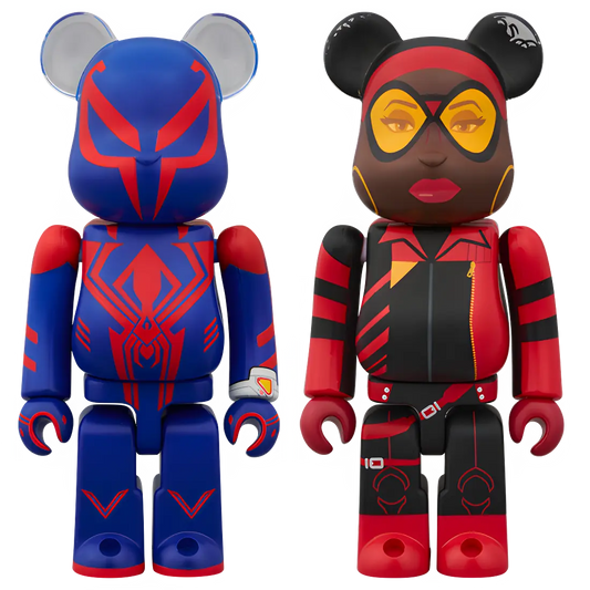 Bearbrick Spider-Man 2099 & Spider-Woman 2er-Set 100% Herstellerbild 1