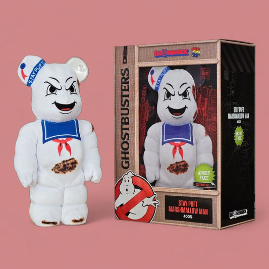 Bearbrick Stay Puft Marshmallow Man 'Angry Face' Costume Version 400% mit Verpackung