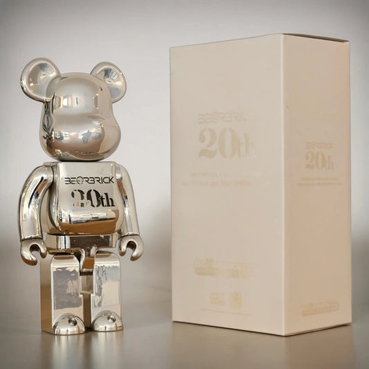 Bearbrick 20th Anniversary Deep Chrome Version 400% mit Verpackung