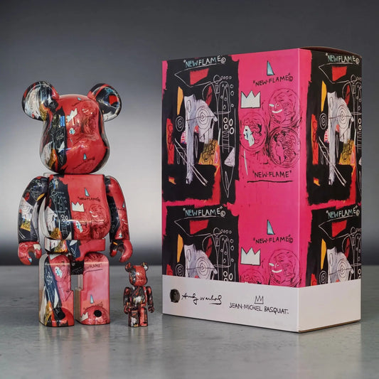 Bearbrick Andy Warhol × Jean-Michel Basquiat #1 100%+400% mit Verpackung