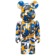 BE@RBRICK BAPE Camo 28th Anniversary #1 Blue/Orange (100%)