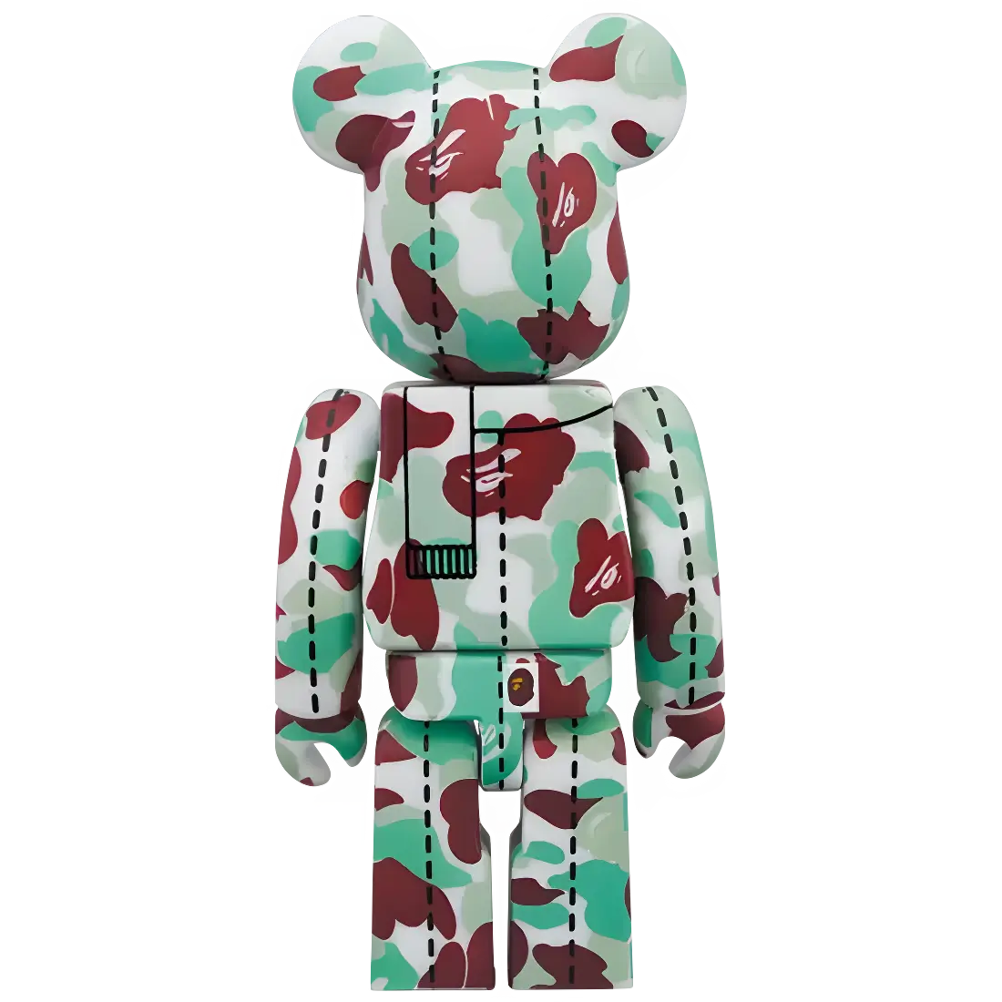 Bearbrick BAPE Camo 28th Anniversary #1 Red Green 100% Herstellerbild 2