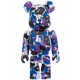BE@RBRICK BAPE Camo 28th Anniversary #2 Blue/Purple/Black (100%)