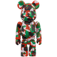 BE@RBRICK BAPE Camo 28th Anniversary #2 Green/Red/Black (100%)