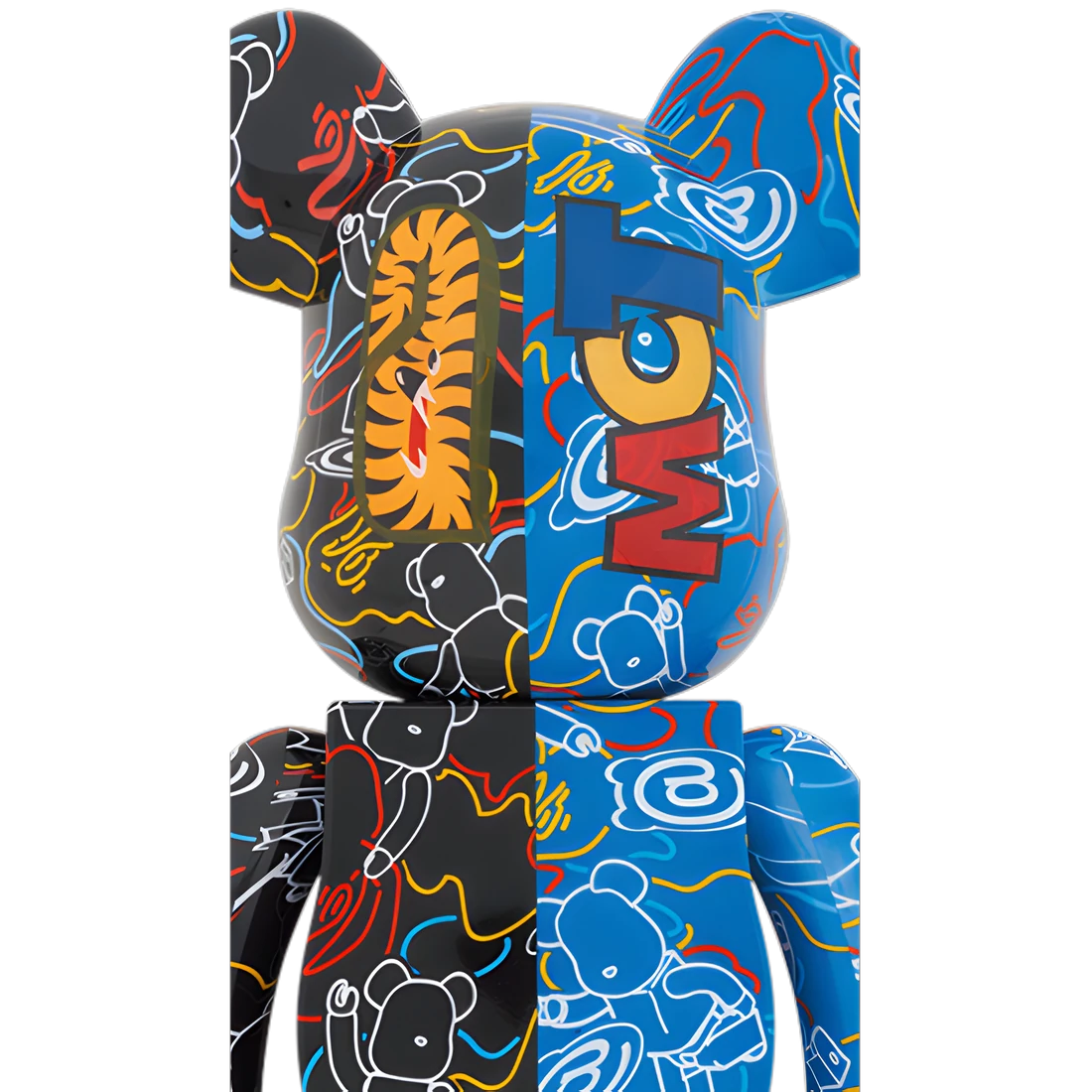 Bearbrick BAPE LINE Camo Shark 1000% Herstellerbild 2