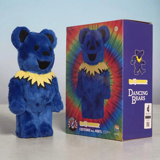 Bearbrick Grateful Dead Dancing Bears Costume Version Blue 400% mit Verpackung