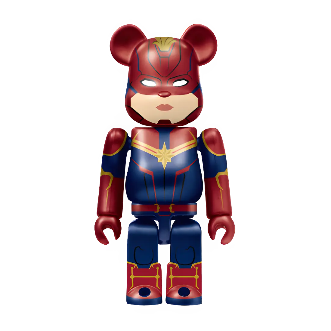 Bearbrick Happy Kuji "MARVEL Studios" - 16 Captain Marvel 100% Herstellerbild