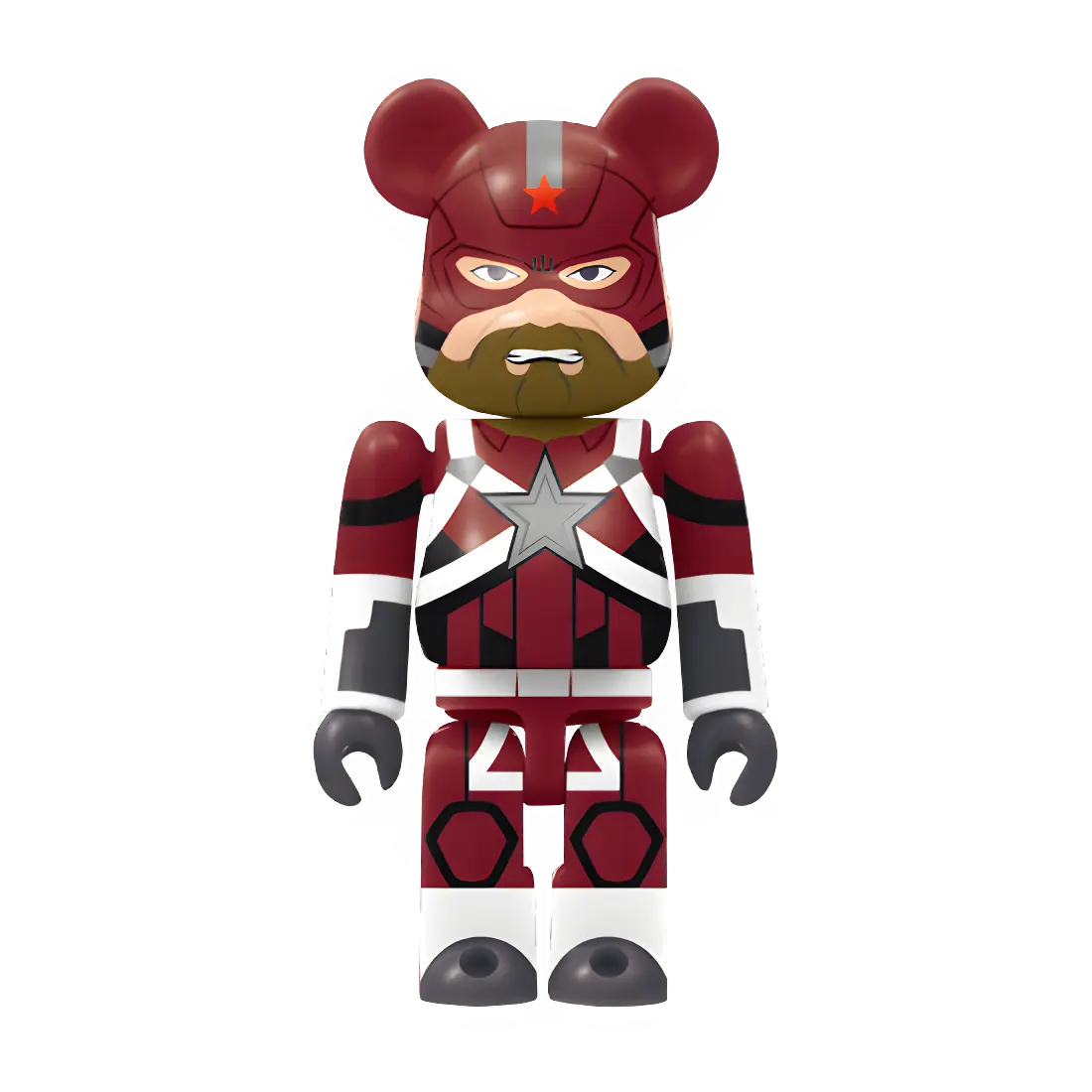 Bearbrick Happy Kuji "MARVEL Studios" - 21 Red Guardian 100% Herstellerbild
