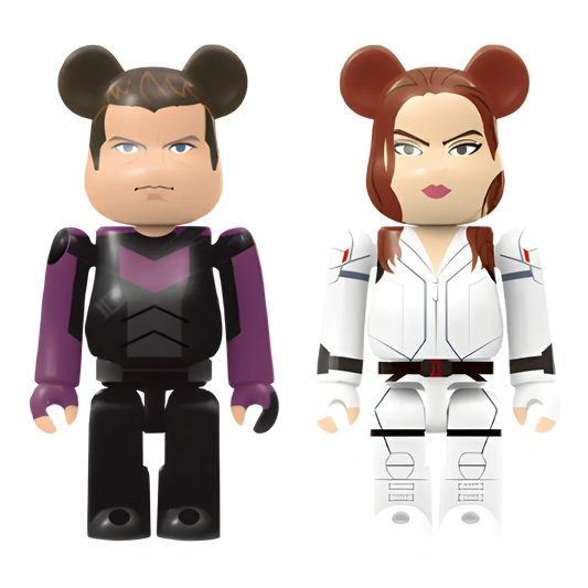 Bearbrick Happy Kuji "MARVEL Studios" - D: Hawkeye & Black Widow 100% Herstellerbild 1