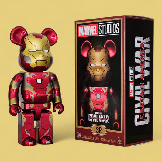 Bearbrick Happy Kuji "MARVEL Studios" - SP: Iron Man Mark 46 400% mit Verpackung