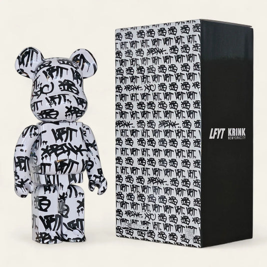 Bearbrick LFYT × Krink 1000% mit Verpackung
