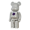 Bearbrick 20th Anniversary 1st Model White Chrome Version 200% schräg