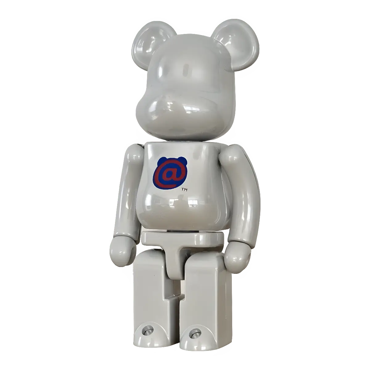 Bearbrick 20th Anniversary 1st Model White Chrome Version 200% schräg