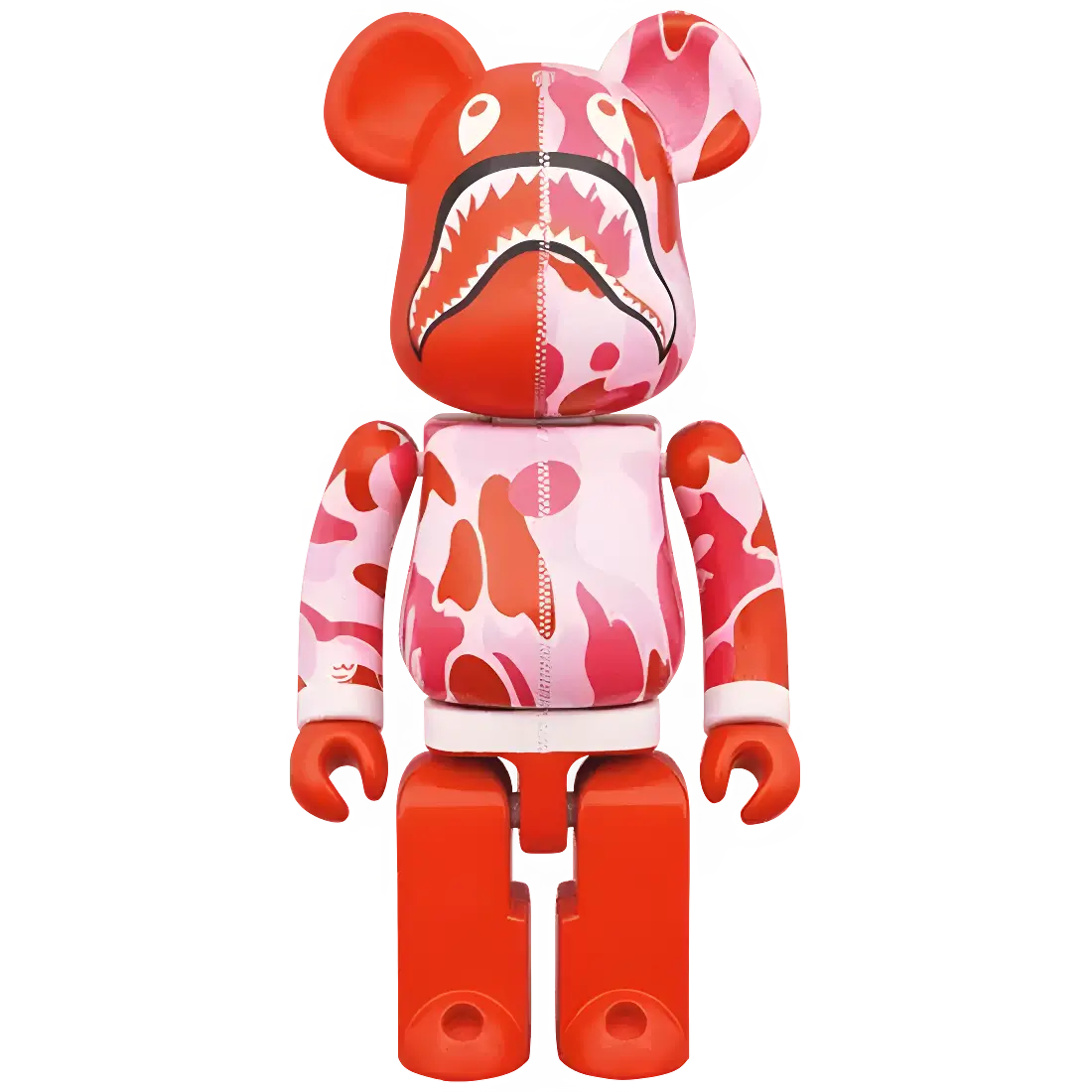 Bearbrick A BATHING APE ABC Camo Shark Pink 200% Herstellerbild 1