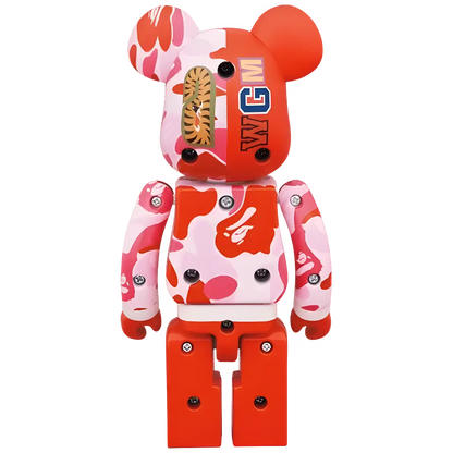 Bearbrick A BATHING APE ABC Camo Shark Pink 200% Herstellerbild 2