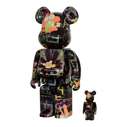 Bearbrick Akatsuka Nyarome & Beshi 100%+400% schräg