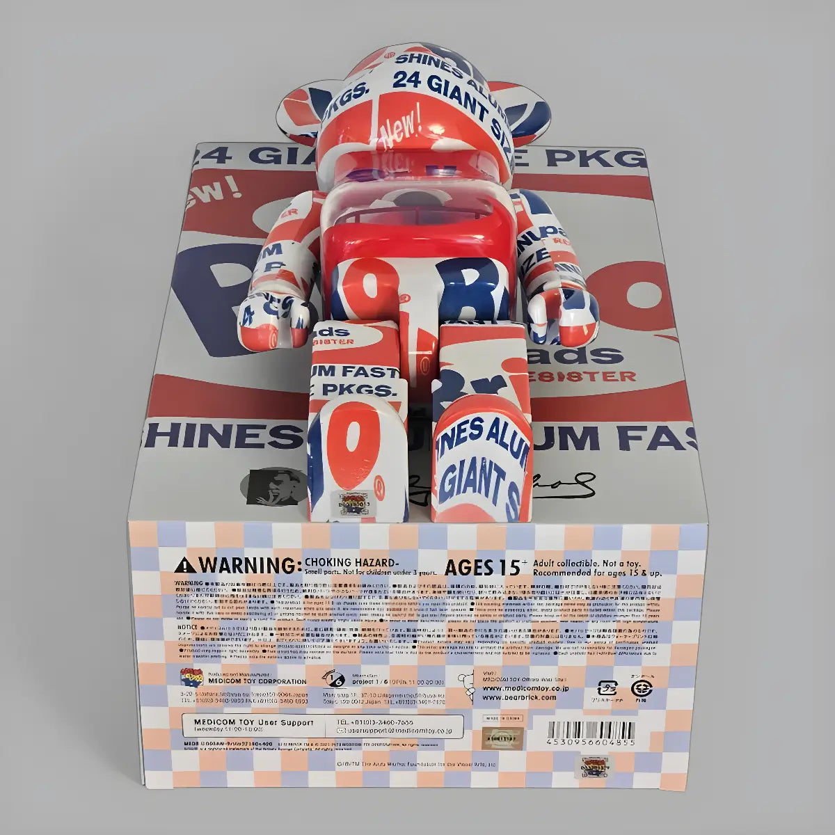 Bearbrick Andy Warhol 'Brillo' 2022 100%+400% Echtheitsmerkmale