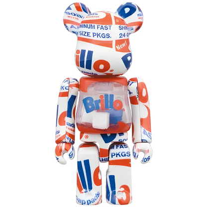 Bearbrick Andy Warhol 'Brillo' 2022 100%+400% Herstellerbild 2