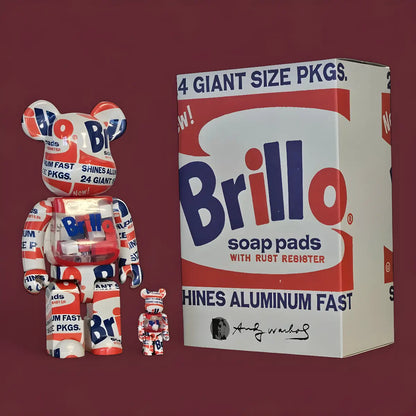 Bearbrick Andy Warhol 'Brillo' 2022 100%+400% mit Verpackung