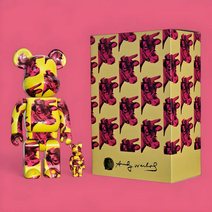 Bearbrick Andy Warhol 'Cow Wallpaper' 100%+400% mit Verpackung