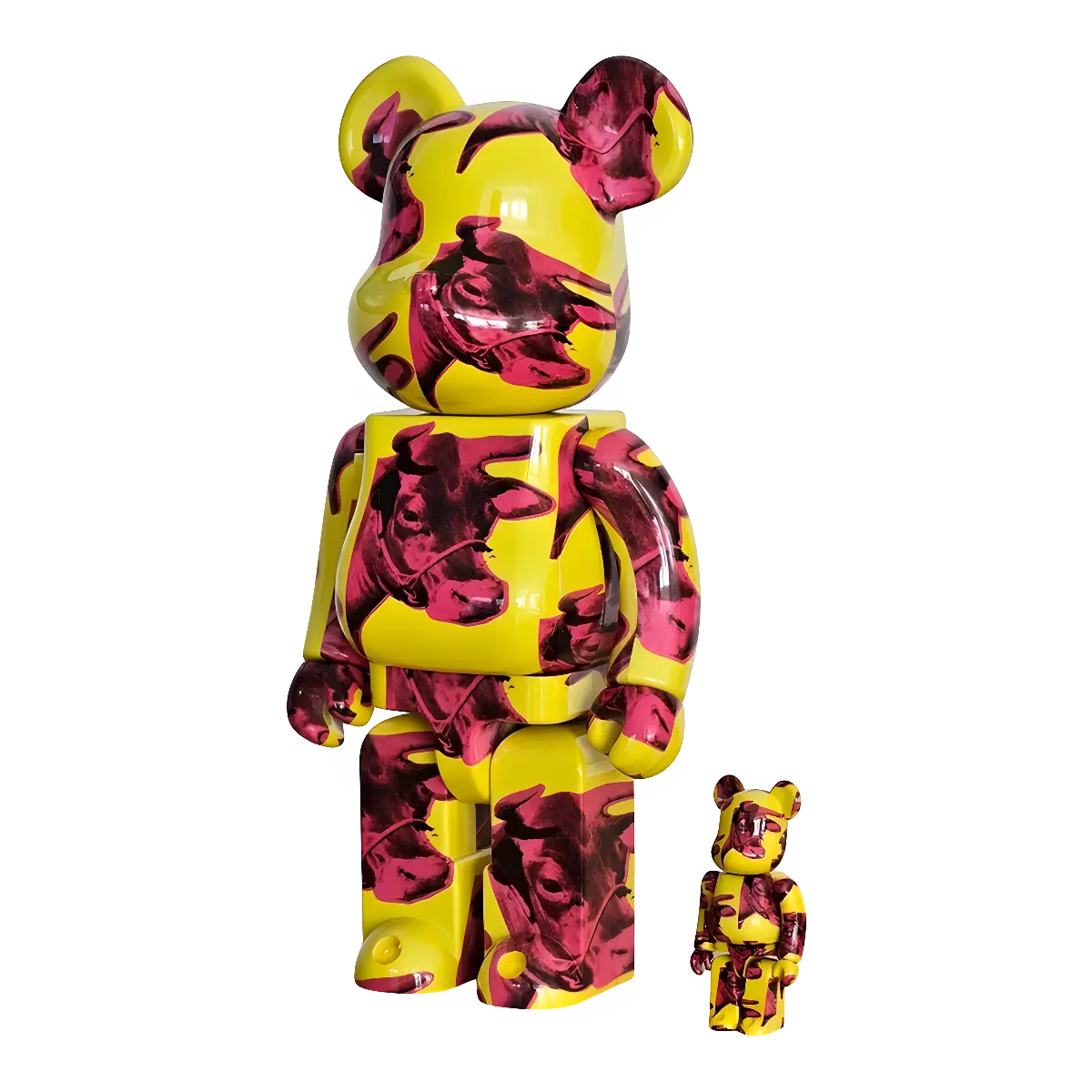 Bearbrick Andy Warhol 'Cow Wallpaper' 100%+400% schräg