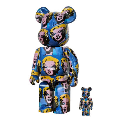 Bearbrick Andy Warhol's Marilyn Monroe 100%+400% schräg