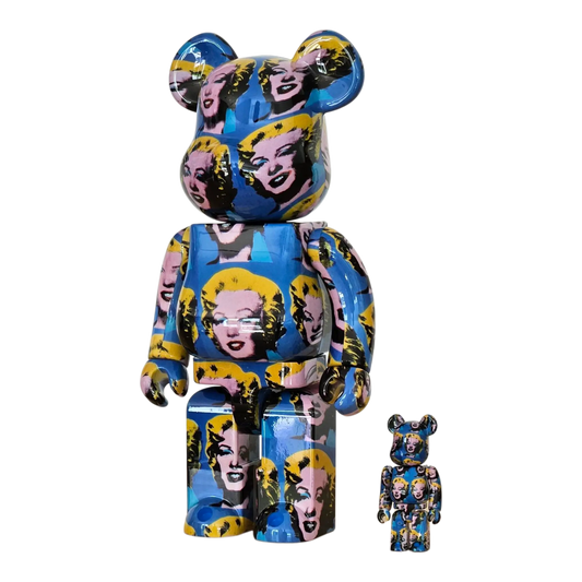 Bearbrick Andy Warhol's Marilyn Monroe 100%+400% schräg