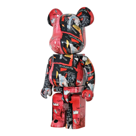 Bearbrick Andy Warhol × Jean-Michel Basquiat #1 schräg