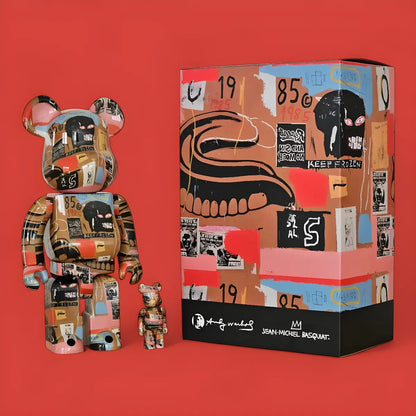 Bearbrick Andy Warhol × Jean-Michel Basquiat #2 100%+400% mit Verpackung