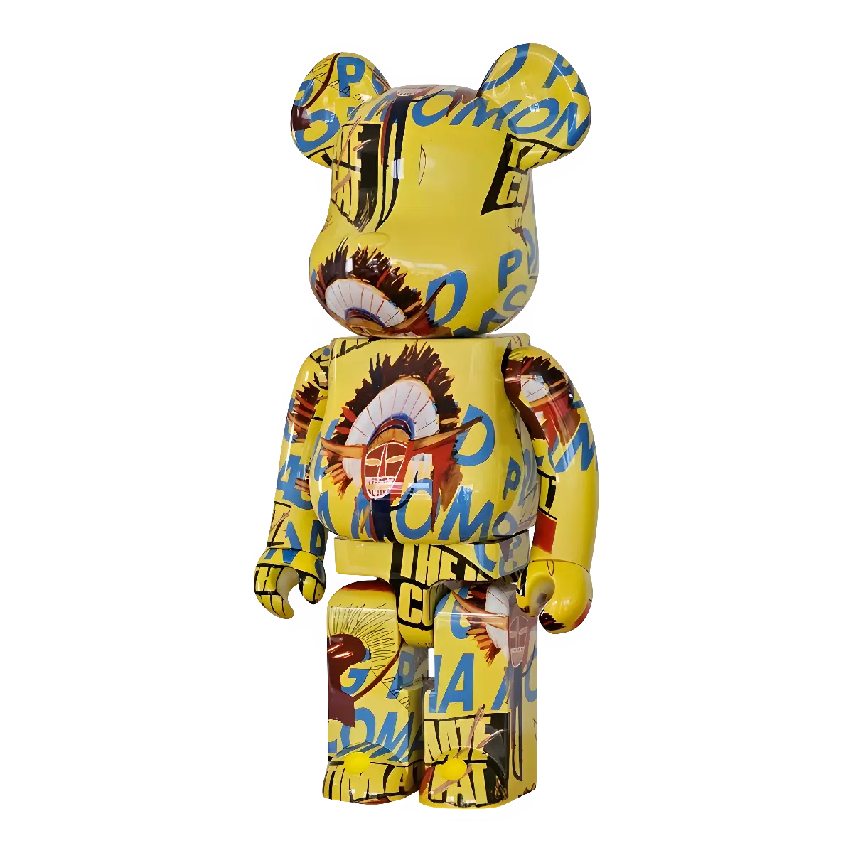 Bearbrick Andy Warhol × Jean-Michel Basquiat #3 1000% schräg