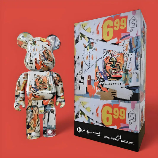 Bearbrick Andy Warhol × Jean-Michel Basquiat #4 400% mit Verpackung