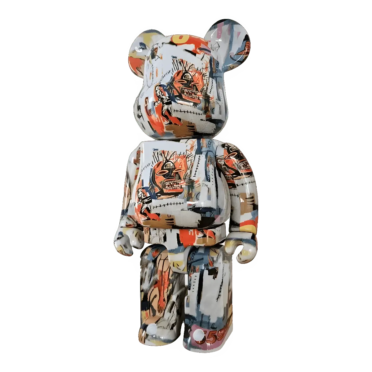 Bearbrick Andy Warhol × Jean-Michel Basquiat #4 400% schräg