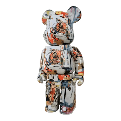 Bearbrick Andy Warhol × Jean-Michel Basquiat #4 400% schräg