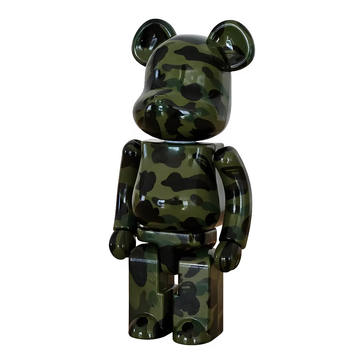 Bearbrick BAPE PLAY 1st Camo Green 200% schräg
