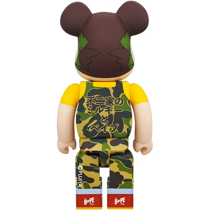 Bearbrick BAPE Peko-Chan Green Version 100%+400% Herstellerbild 4