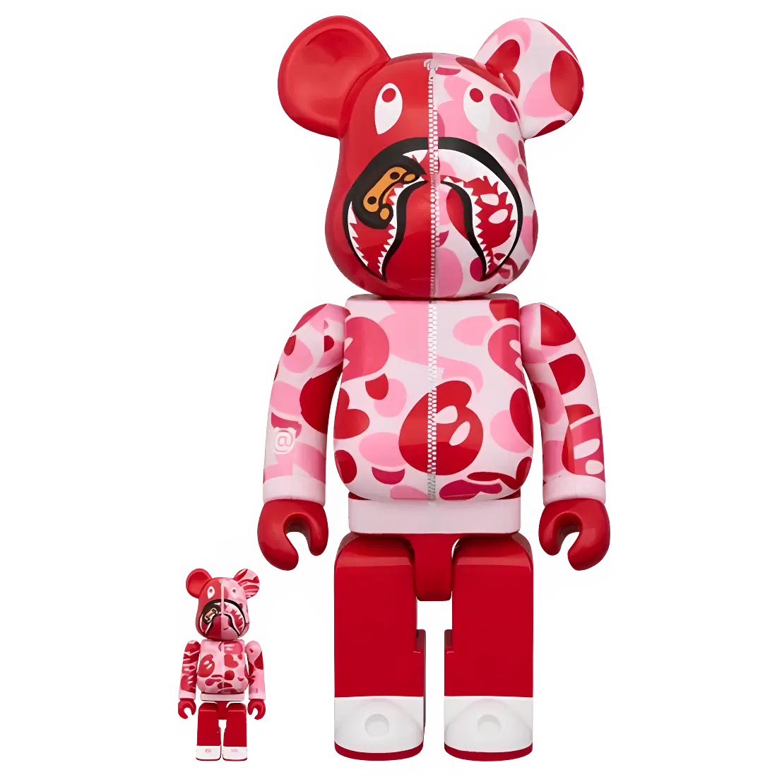 Bearbrick Baby Milo Camo Shark Pink Version Herstellerbild 1