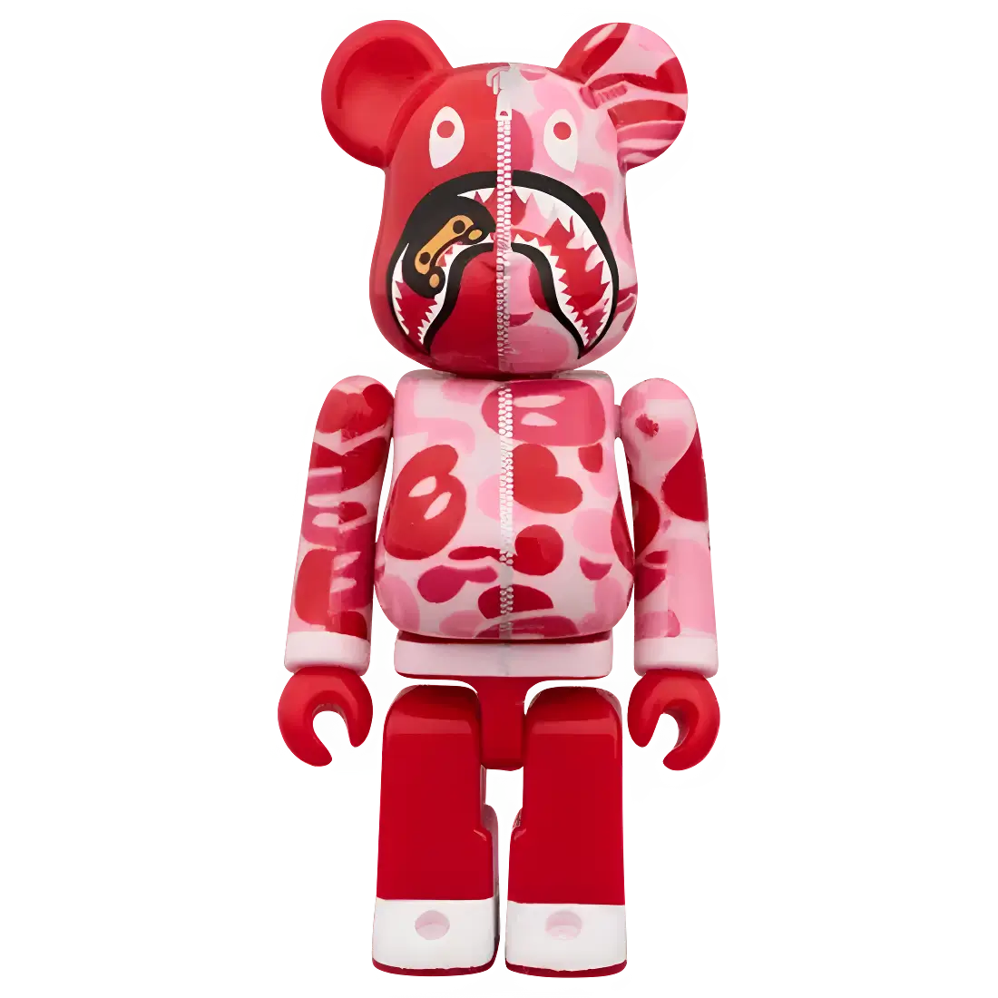 Bearbrick Baby Milo Camo Shark Pink Version Herstellerbild 2