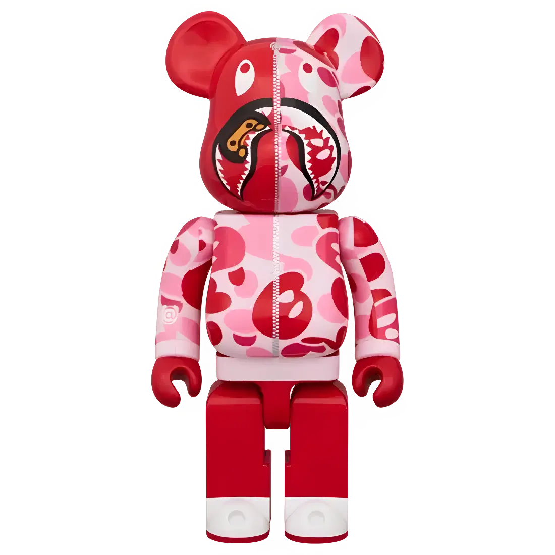 Bearbrick Baby Milo Camo Shark Pink Version Herstellerbild 3