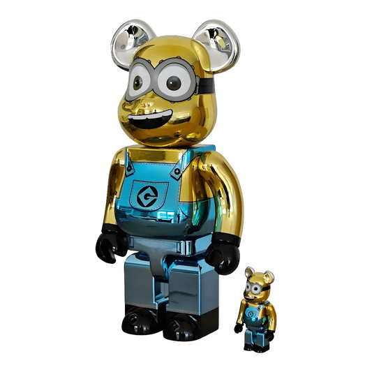 Bearbrick Bob Chrome Version schräg