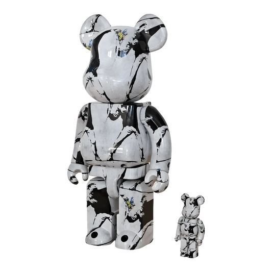 Bearbrick Brandalism 'Flower Bomber' 100%+400% schräg